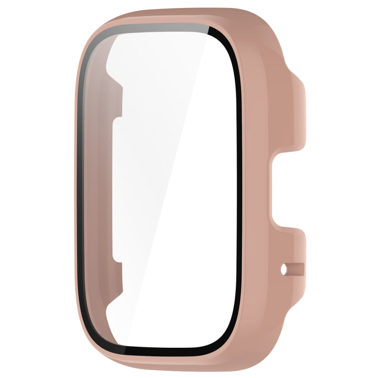 For Redmi Watch 3 Lite PC + Tempered Film Integrated Watch Protective Case(Pink) - Watch Cases by buy2fix | Online Shopping UK | buy2fix