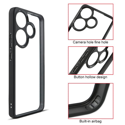 For Xiaomi Redmi Turbo 3 Frosted TPU + Transparent PC Phone Case(Black) - Xiaomi Cases by buy2fix | Online Shopping UK | buy2fix