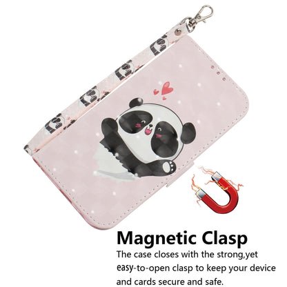 For iPhone SE 2024 3D Colored Horizontal Flip Leather Phone Case(Heart Panda) - More iPhone Cases by buy2fix | Online Shopping UK | buy2fix