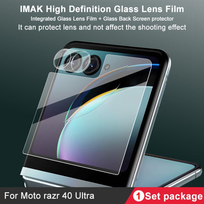 For Motorola Moto Razr 40 Ultra 1 Sets imak Integrated Lens Film + Glass Rear Screen Sticker - Other by imak | Online Shopping UK | buy2fix