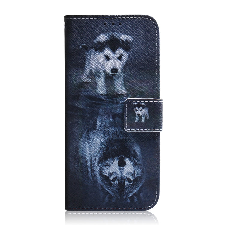 For OPPO Reno11 F Global Coloured Drawing Flip Leather Phone Case(Wolf and Dog) - Reno11 F Cases by buy2fix | Online Shopping UK | buy2fix