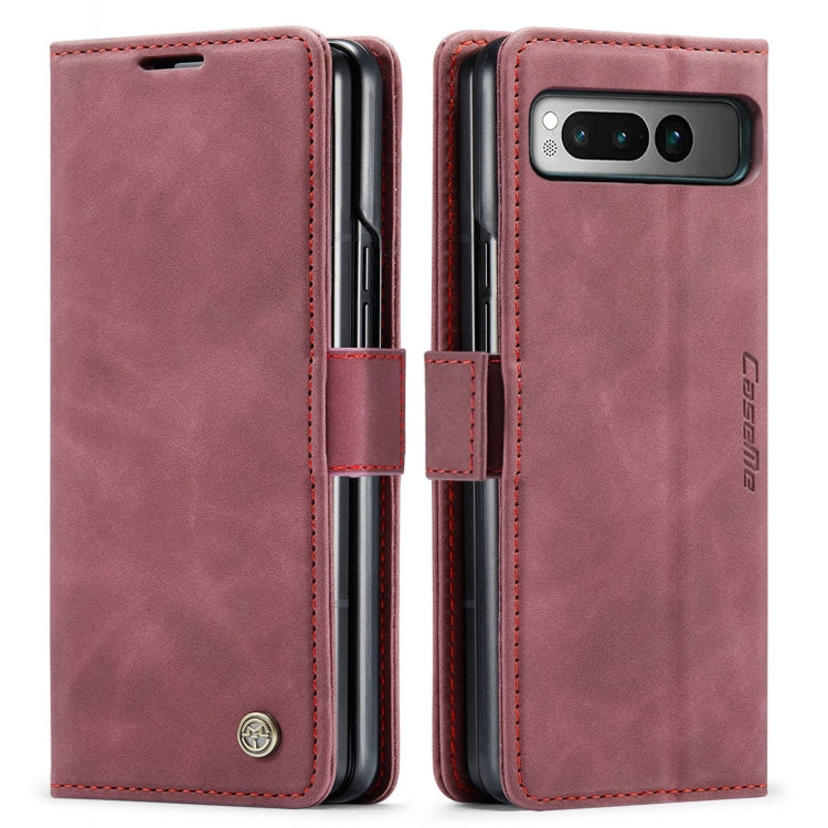 For Google Pixel Fold CaseMe 013 Multifunctional Horizontal Flip Leather Phone Case(Wine Red) - Google Cases by CaseMe | Online Shopping UK | buy2fix