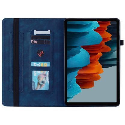 For Samsung Galaxy Tab S9+ Skin Feel Solid Color Zipper Leather Tablet Case(Blue) - Galaxy Tab S9+ Cases by buy2fix | Online Shopping UK | buy2fix