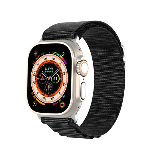 For Apple Watch Ultra 49mm DUX DUCIS GS Series Nylon Loop Watch Band(Black) - Watch Bands by DUX DUCIS | Online Shopping UK | buy2fix