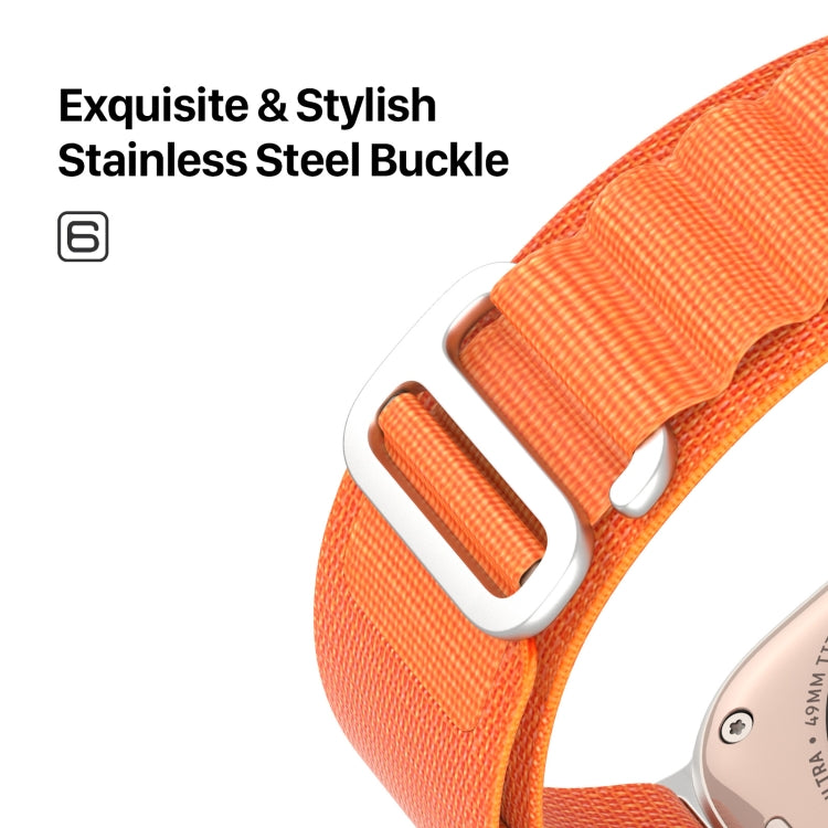 For Apple Watch Series 8 41mm DUX DUCIS GS Series Nylon Loop Watch Band(Orange) - Watch Bands by DUX DUCIS | Online Shopping UK | buy2fix