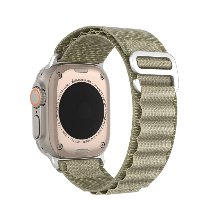 For Apple Watch Series 8 41mm DUX DUCIS GS Series Nylon Loop Watch Band(Olive) - Watch Bands by DUX DUCIS | Online Shopping UK | buy2fix