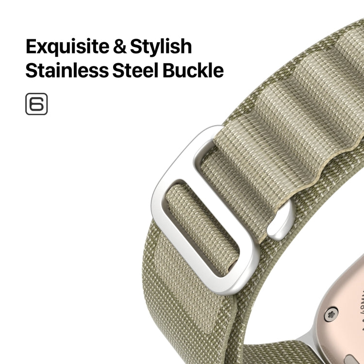 For Apple Watch Series 8 41mm DUX DUCIS GS Series Nylon Loop Watch Band(Olive) - Watch Bands by DUX DUCIS | Online Shopping UK | buy2fix