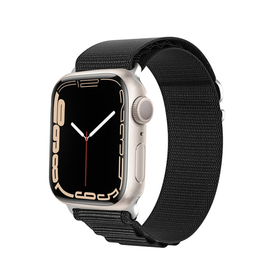 For Apple Watch SE 2022 40mm DUX DUCIS GS Series Nylon Loop Watch Band(Black) - Watch Bands by DUX DUCIS | Online Shopping UK | buy2fix