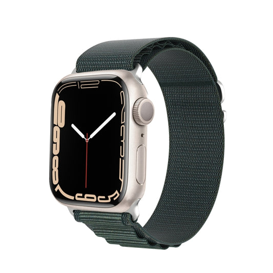 For Apple Watch Series 7 41mm DUX DUCIS GS Series Nylon Loop Watch Band(Green) - Watch Bands by DUX DUCIS | Online Shopping UK | buy2fix