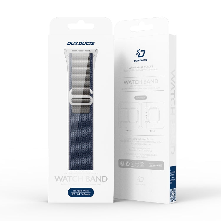 For Apple Watch 38mm DUX DUCIS GS Series Nylon Loop Watch Band(Blue) - Watch Bands by DUX DUCIS | Online Shopping UK | buy2fix