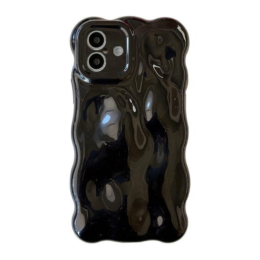 For iPhone 16 Wave Bubbles TPU Phone Case(Pearlescent Black) - iPhone 16 Cases by buy2fix | Online Shopping UK | buy2fix