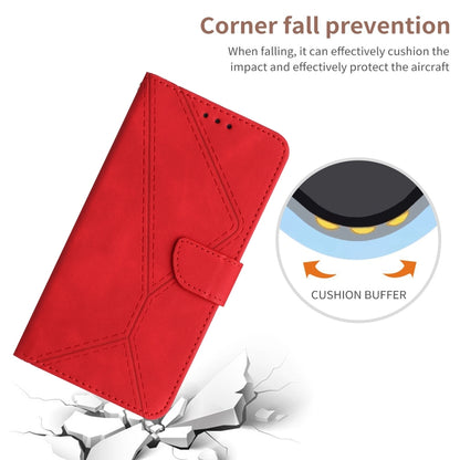 For Google Pixel 9 Pro Stitching Embossed Leather Phone Case(Red) - Google Cases by buy2fix | Online Shopping UK | buy2fix