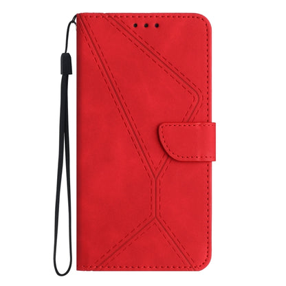 For Samsung Galaxy A25 5G Stitching Embossed Leather Phone Case(Red) - Galaxy Phone Cases by buy2fix | Online Shopping UK | buy2fix