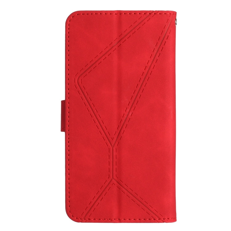 For Samsung Galaxy A05 Stitching Embossed Leather Phone Case(Red) - Galaxy Phone Cases by buy2fix | Online Shopping UK | buy2fix