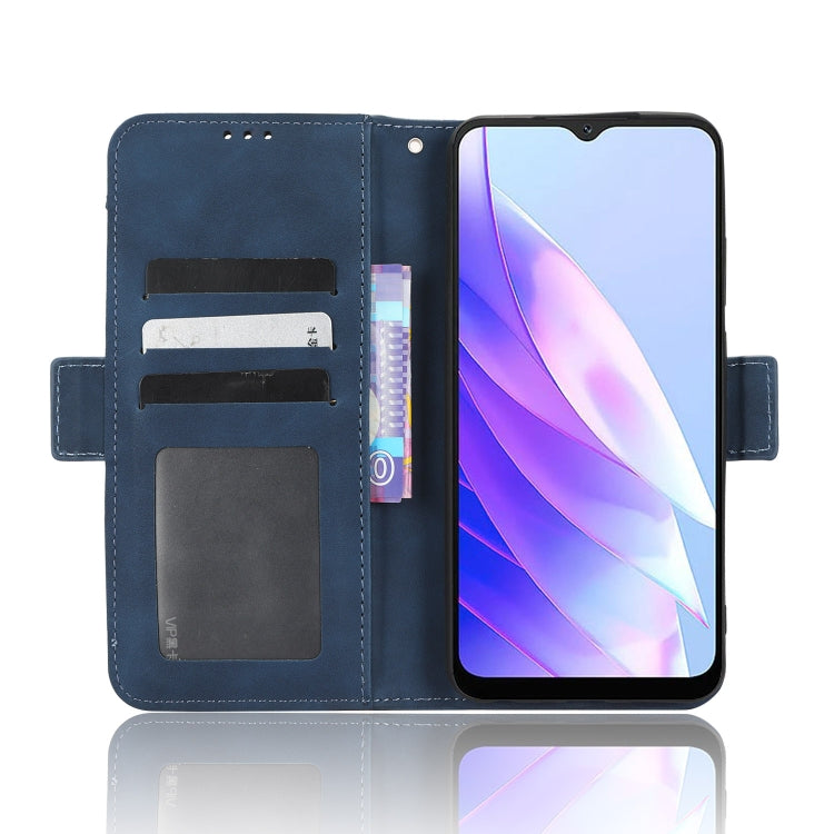 For Blackview A52 / A52 Pro Skin Feel Calf Texture Card Slots Leather Phone Case(Blue) - More Brand by buy2fix | Online Shopping UK | buy2fix