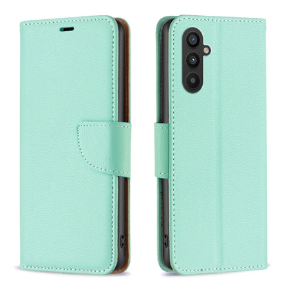 For Samsung Galaxy A25 5G Litchi Texture Pure Color Flip Leather Phone Case(Green) - Galaxy Phone Cases by buy2fix | Online Shopping UK | buy2fix