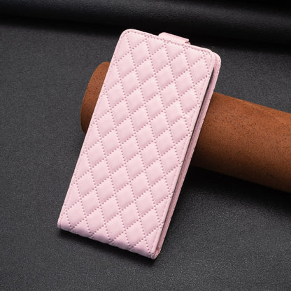 For iPhone 16 Pro Max Diamond Lattice Vertical Flip Leather Phone Case(Pink) - iPhone 16 Pro Max Cases by buy2fix | Online Shopping UK | buy2fix