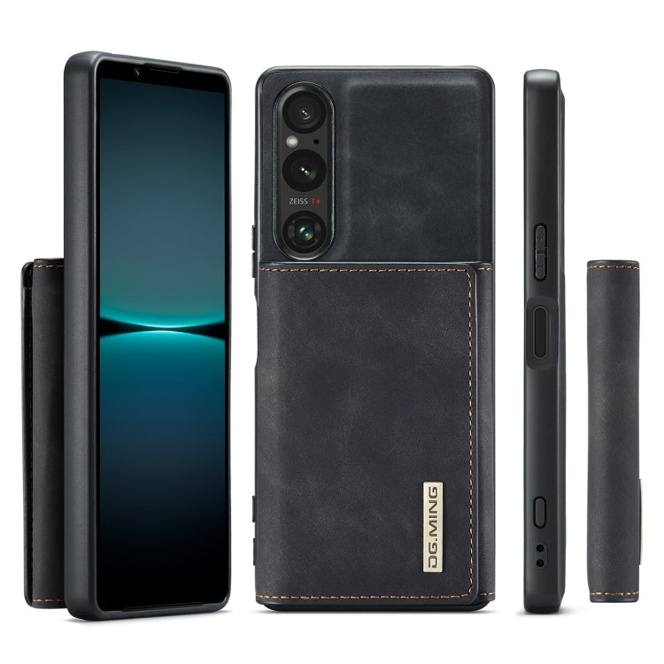 For Sony Xperia 1 VI DG.MING M1 Series 3-Fold Multi Card Wallet + Magnetic Phone Case(Black) - Sony Cases by DG.MING | Online Shopping UK | buy2fix