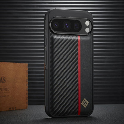 For Google Pixel 9 / 9 Pro LC.IMEEKE 3 in 1 Carbon Fiber Texture Shockproof Phone Case(Black) - Google Cases by LC.IMEEKE | Online Shopping UK | buy2fix