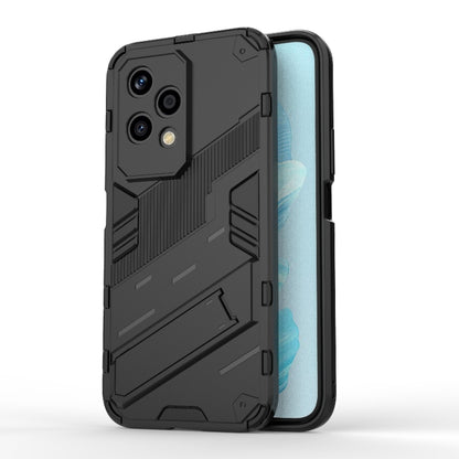 For Honor 200 Lite Global Punk Armor 2 in 1 PC + TPU Phone Case with Holder(Black) - Honor Cases by buy2fix | Online Shopping UK | buy2fix