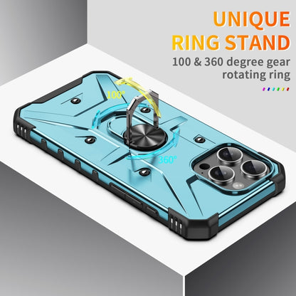 For iPhone 16 Pro Max Ring Holder Phone Case(Light Blue) - iPhone 16 Pro Max Cases by buy2fix | Online Shopping UK | buy2fix