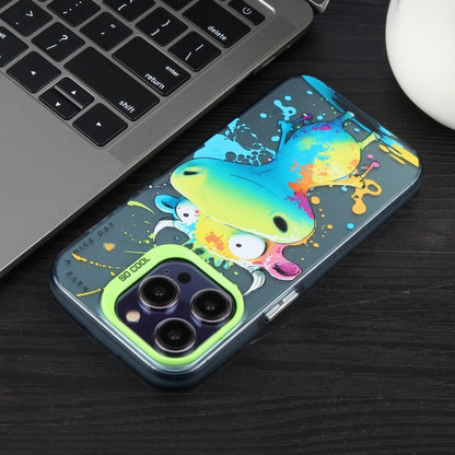 For iPhone 16 Plus Animal Pattern Oil Painting Series PC + TPU Phone Case(Happy Pig) - iPhone 16 Plus Cases by buy2fix | Online Shopping UK | buy2fix