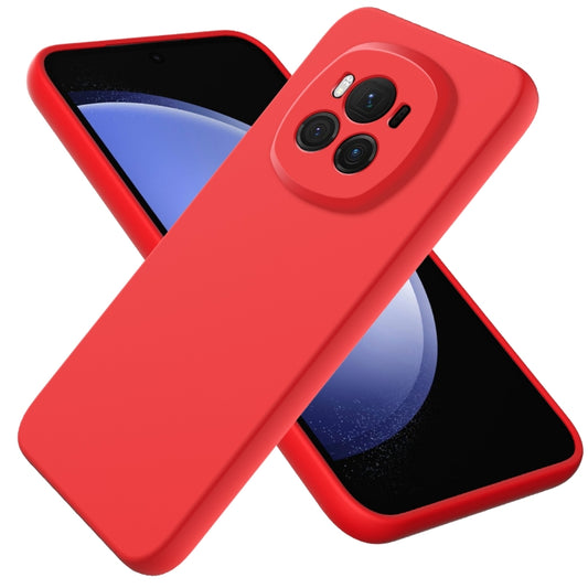 For Honor Magic6 Pure Color Liquid Silicone Shockproof Phone Case(Red) - Honor Cases by buy2fix | Online Shopping UK | buy2fix