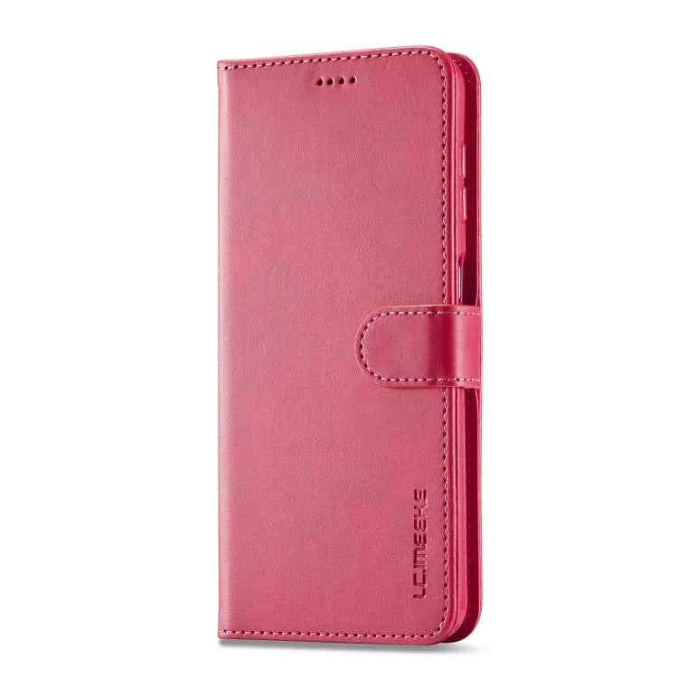 For Samsung Galaxy A05S LC.IMEEKE Calf Texture Leather Phone Case(Red) - Galaxy Phone Cases by LC.IMEEKE | Online Shopping UK | buy2fix