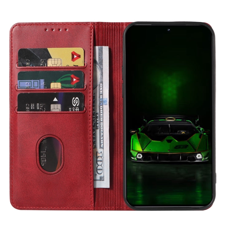 For Redmi K70 Pro Lamborghini Magnetic Closure Leather Phone Case(Red) - Xiaomi Cases by buy2fix | Online Shopping UK | buy2fix