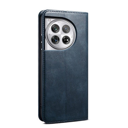 For OnePlus 12 Oil Wax Crazy Horse Texture Leather Phone Case(Blue) - OnePlus Cases by buy2fix | Online Shopping UK | buy2fix