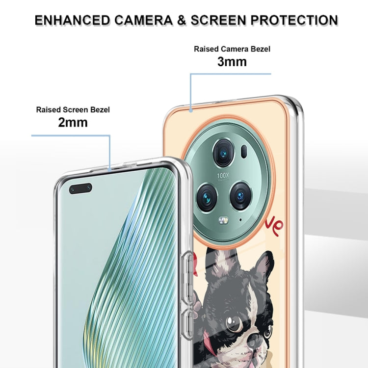 For Honor Magic 5 Pro Electroplating Marble Dual-side IMD Phone Case(Lucky Dog) - Honor Cases by buy2fix | Online Shopping UK | buy2fix