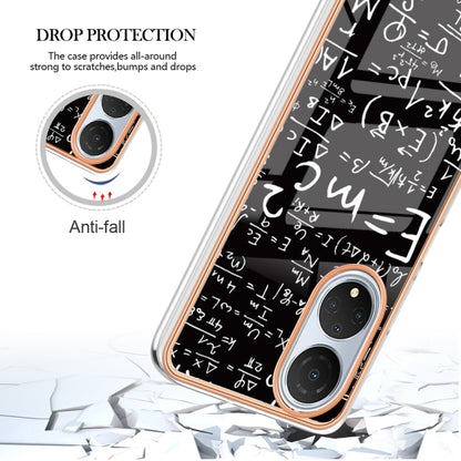 For Honor X7 Electroplating Marble Dual-side IMD Phone Case(Equation) - Honor Cases by buy2fix | Online Shopping UK | buy2fix