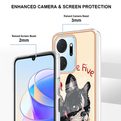 For Honor X7a Electroplating Marble Dual-side IMD Phone Case(Lucky Dog) - Honor Cases by buy2fix | Online Shopping UK | buy2fix