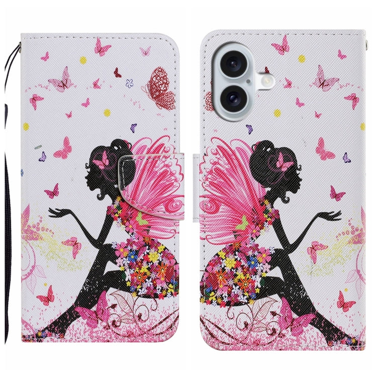 For iPhone 16 Plus 3D Colored Drawing Flip Leather Phone Case(Dance Girl) - iPhone 16 Plus Cases by buy2fix | Online Shopping UK | buy2fix