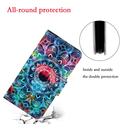 For iPhone 16 Plus 3D Colored Drawing Flip Leather Phone Case(Mandala) - iPhone 16 Plus Cases by buy2fix | Online Shopping UK | buy2fix