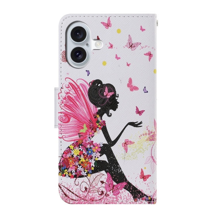 For iPhone 16 3D Colored Drawing Flip Leather Phone Case(Dance Girl) - iPhone 16 Cases by buy2fix | Online Shopping UK | buy2fix