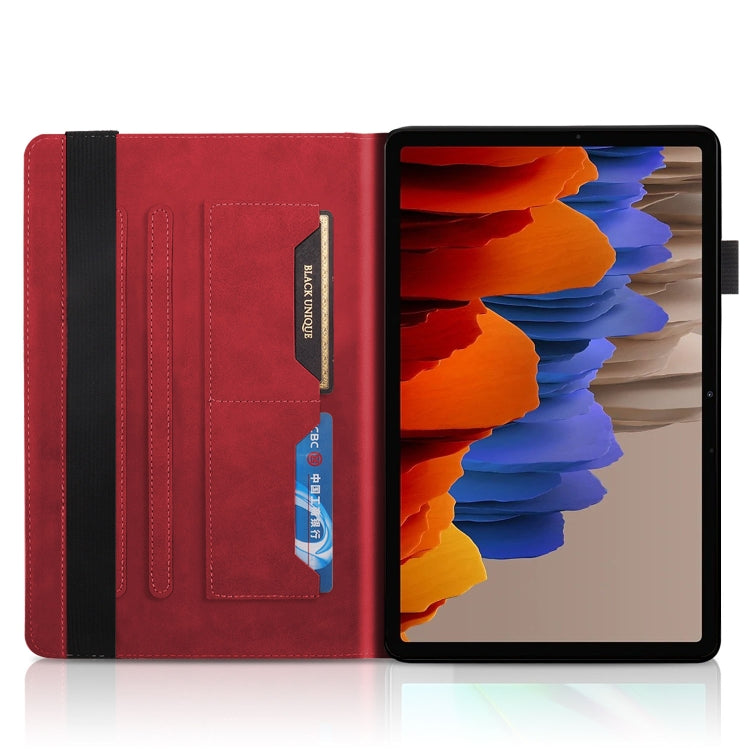 For Samsung Galaxy Tab S8 / S7 Life Tree Series Horizontal Flip Leather Tablet Case(Red) - Galaxy Tab S8 Cases by buy2fix | Online Shopping UK | buy2fix