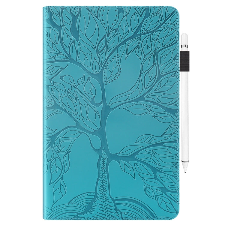 For Samsung Galaxy Tab S9+ / S9 FE+ Life Tree Series Horizontal Flip Leather Tablet Case(Lake Blue) - Galaxy Tab S9+ Cases by buy2fix | Online Shopping UK | buy2fix