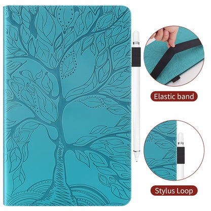 For Samsung Galaxy Tab S9+ / S9 FE+ Life Tree Series Horizontal Flip Leather Tablet Case(Lake Blue) - Galaxy Tab S9+ Cases by buy2fix | Online Shopping UK | buy2fix