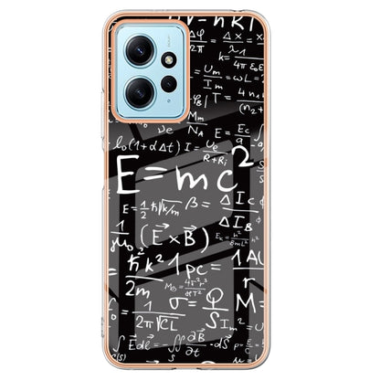 For Xiaomi Redmi Note 12 4G Electroplating Marble Dual-side IMD Phone Case(Equation) - Xiaomi Cases by buy2fix | Online Shopping UK | buy2fix