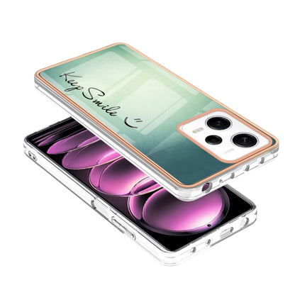 For Xiaomi Redmi Note 12 Pro 5G Global Electroplating Marble Dual-side IMD Phone Case(Smile) - Xiaomi Cases by buy2fix | Online Shopping UK | buy2fix