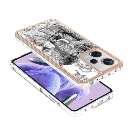 For Xiaomi Redmi Note 12 Pro+ Global Electroplating Marble Dual-side IMD Phone Case(Totem Elephant) - Xiaomi Cases by buy2fix | Online Shopping UK | buy2fix