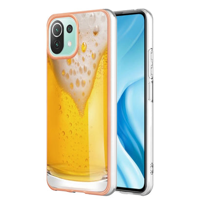 For Xiaomi 11 Lite Electroplating Marble Dual-side IMD Phone Case(Draft Beer) - Xiaomi Cases by buy2fix | Online Shopping UK | buy2fix