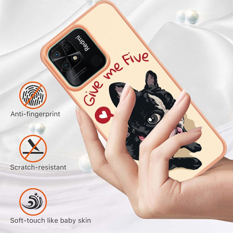 For Xiaomi Redmi 10C Electroplating Marble Dual-side IMD Phone Case(Lucky Dog) - Xiaomi Cases by buy2fix | Online Shopping UK | buy2fix