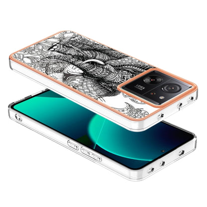 For Xiaomi 13T/13T Pro Electroplating Marble Dual-side IMD Phone Case(Totem Elephant) - Xiaomi Cases by buy2fix | Online Shopping UK | buy2fix