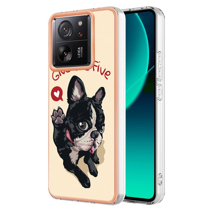 For Xiaomi 13T/13T Pro Electroplating Marble Dual-side IMD Phone Case(Lucky Dog) - Xiaomi Cases by buy2fix | Online Shopping UK | buy2fix