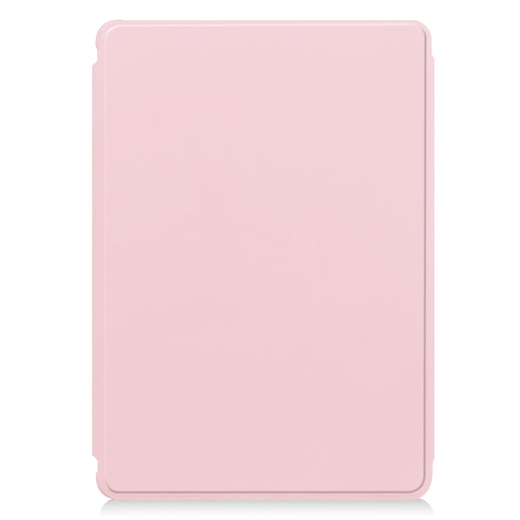 For Samsung Galaxy Tab S9 360 Rotation Transparent Smart Leather Case with Keyboard(Pink) - Galaxy Tab S9 Cases by buy2fix | Online Shopping UK | buy2fix