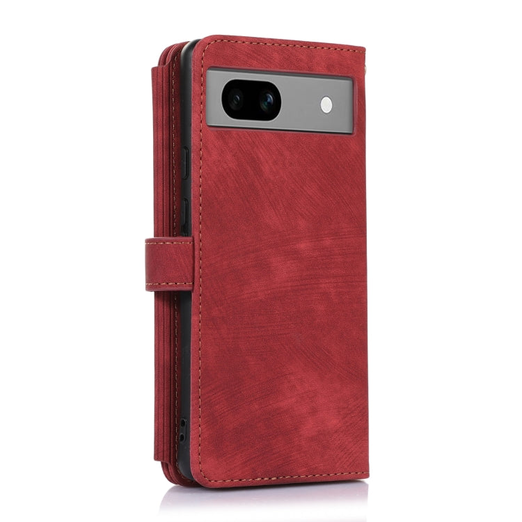 For Google Pixel 7a Dream 9-Card Wallet Zipper Bag Leather Phone Case(Red) - Google Cases by buy2fix | Online Shopping UK | buy2fix