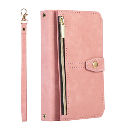 For Google Pixel Fold Dream 9-Card Wallet Zipper Bag Leather Phone Case(Pink) - Google Cases by buy2fix | Online Shopping UK | buy2fix