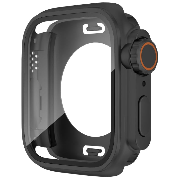 For Apple Watch Series 6 / 5 / 4 / SE 44mm Change to Ultra 49mm Waterproof All-Inclusive Film Hybrid PC Watch Case(Black) - Watch Cases by buy2fix | Online Shopping UK | buy2fix